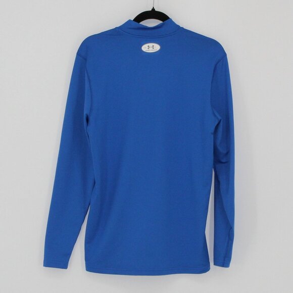 5 Under Armour Blue Shirt Men Size Large ColdGear Long Sleeve - Picture 2 of 4
